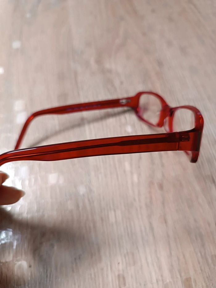 Monture lunettes rouges en bon état - photo numéro 4