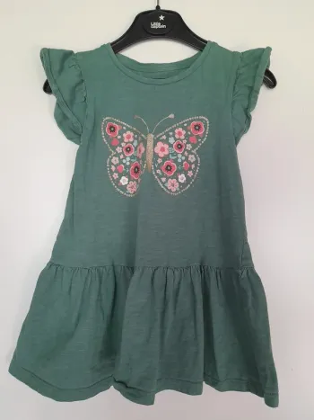 Robe verte papillon C&A 4 ans