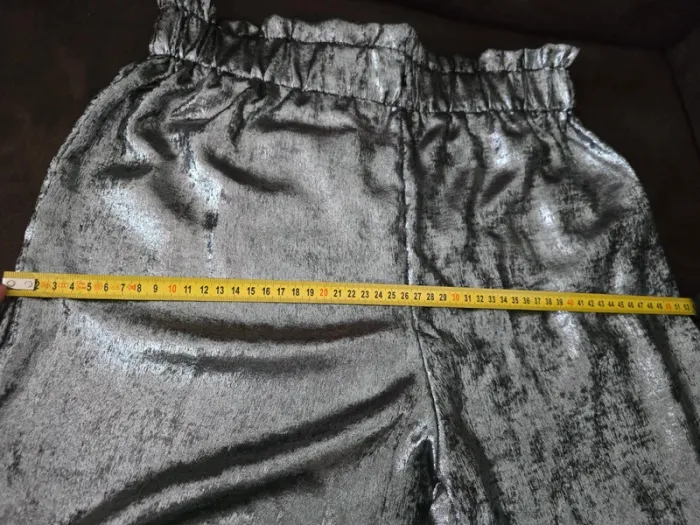 Pantalon palazzo d'été argenté métallisé M Neuf - photo numéro 4