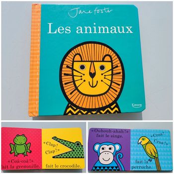 Beau livre tout carton, coloré 🐊 Les Animaux 🦁 Kimane (35)