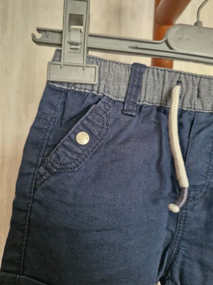 🎯 Short bébé - Obaïbi - Taille 12 mois - Lin/Coton - photo numéro 2