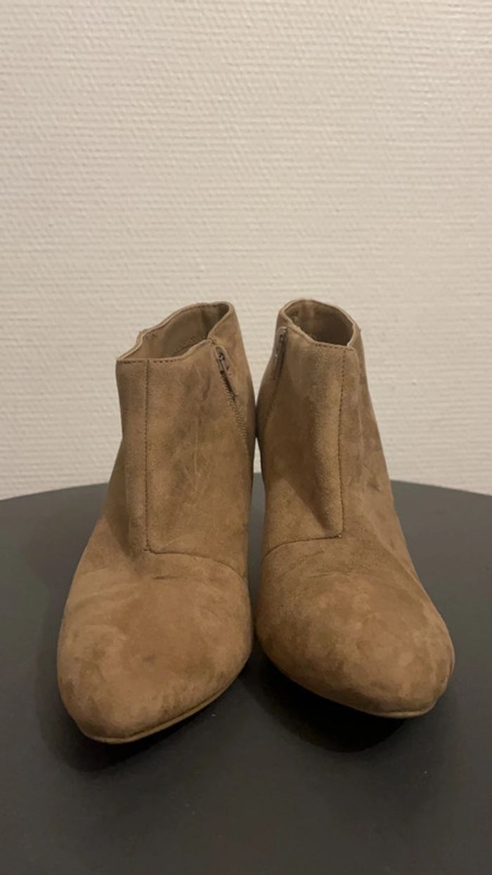 Bottines camel façon daim 38 - photo numéro 2