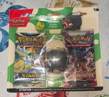 Pack Cartes Pokémon 2 boosters + Gomme