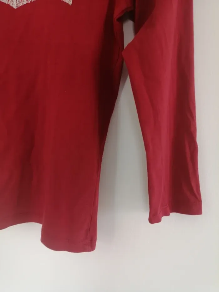 T-shirt manche longue Levi's rouge et blanc - photo numéro 4