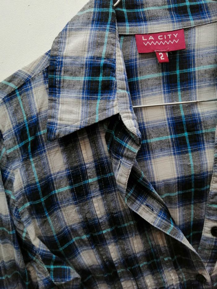 Chemise blouse à carreaux - photo numéro 2