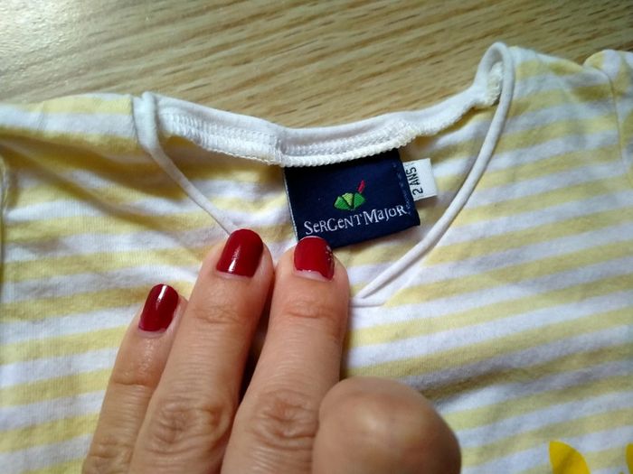 Débardeur jaune et blanc. Sergent major. Bébé 18 mois - photo numéro 4