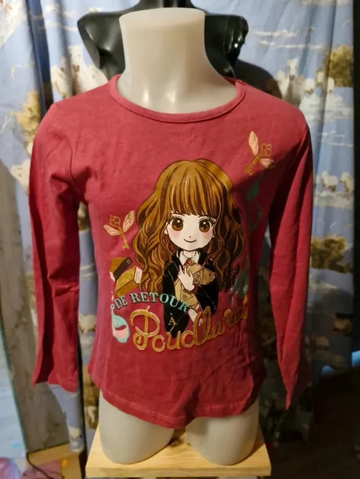 Haut manches longues harry potter  fille 6 ans