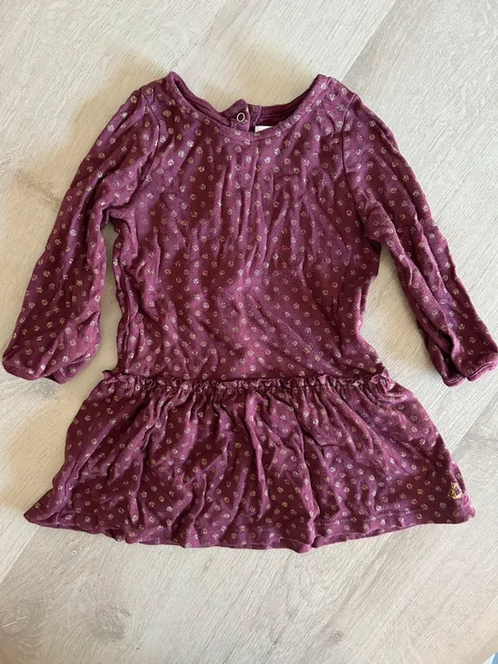 Robe bordeaux à poids doré Petit Bateau