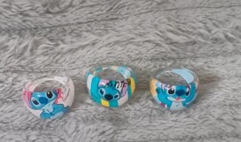 Lot de 3 bagues stitch disney