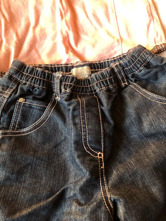 Ensemble tee shirt manches longues jean fille taille 12 mois - photo numéro 2