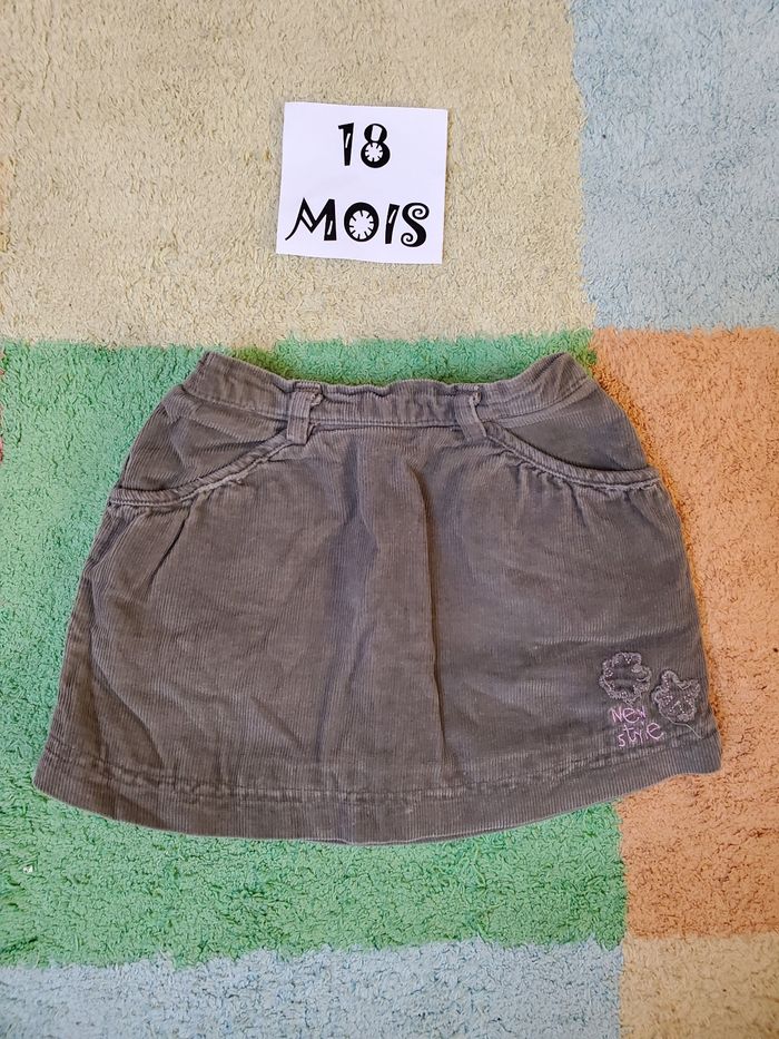 Jupe velours chaude - 18 mois- TBE - Grain de blé