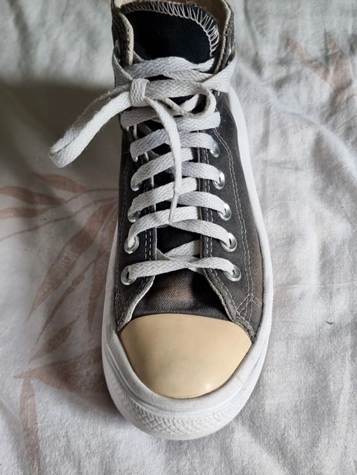 Converse all stars Chuck Taylor platforme foundational Leather - photo numéro 4