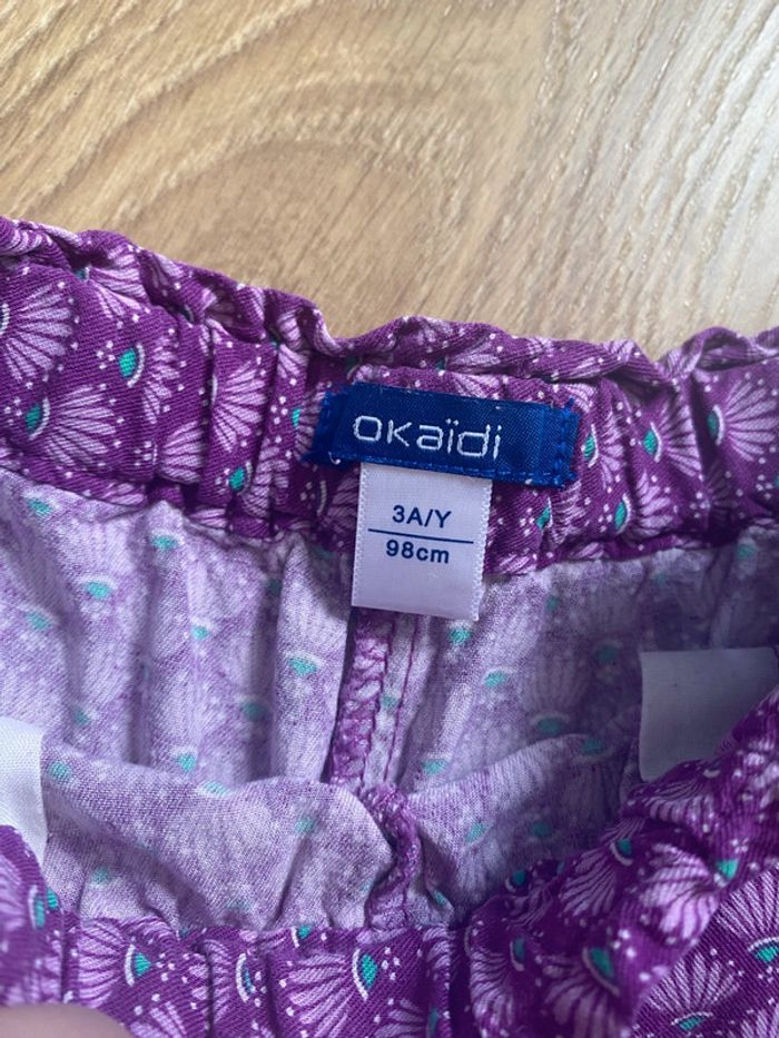 Pantalon souple et fluide violet Okaïdi - photo numéro 2