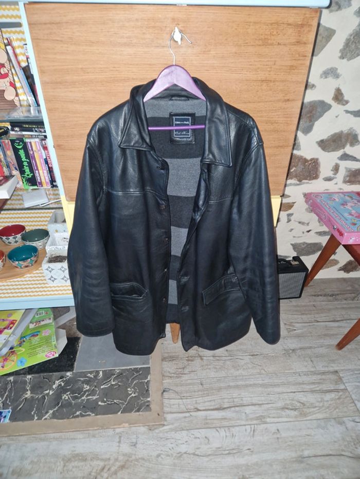 Veste cuir homme Éden Park