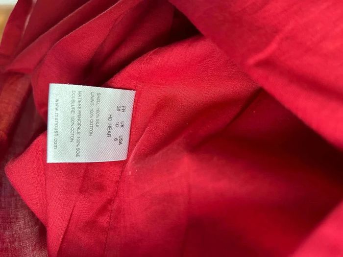 NEUVE Sublime robe 100%soie Manoush taille 38 rouge - photo numéro 5