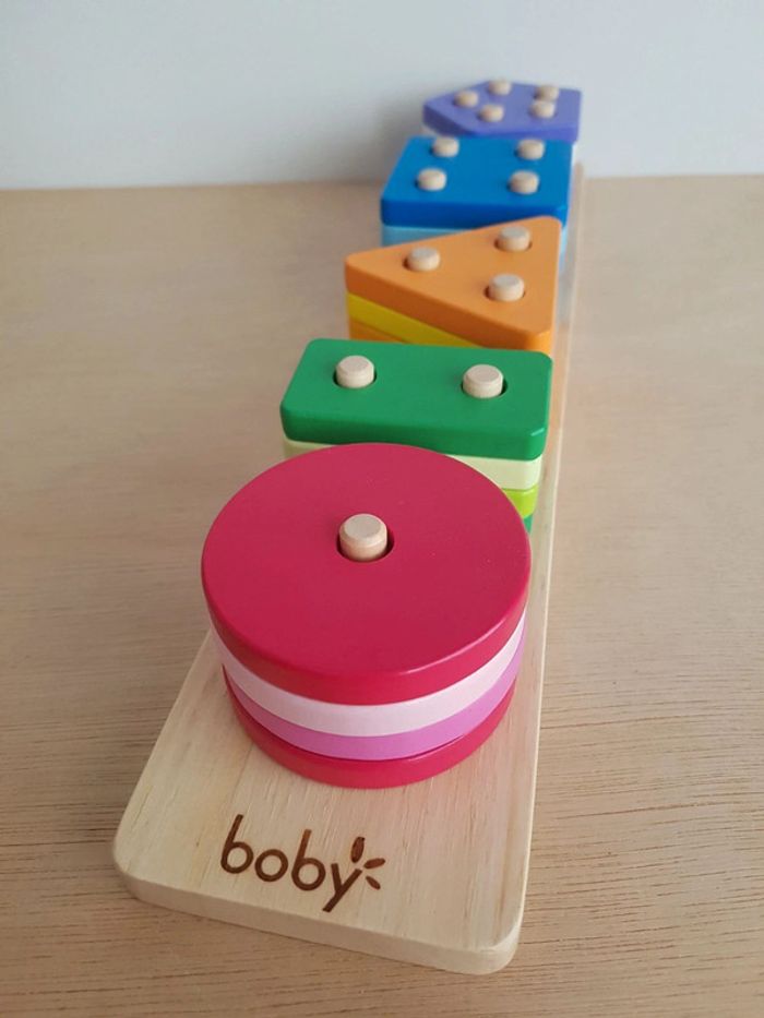 Boby puzzle encastrement bois formes et couleurs - photo numéro 18
