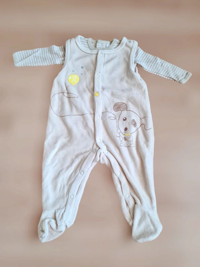 Ensemble 2 pièces grenouillère bodie garçon fille - photo numéro 2