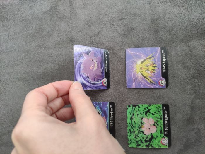 Lot de 4 cartes Pokémon Vintage 1999 Artbox Action Flipz Square Séries One 33 40 45 et 77 - photo numéro 4
