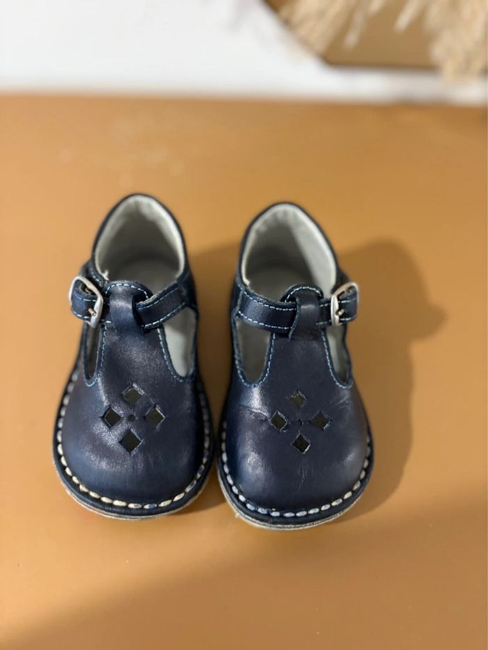 Chaussure enfant Pat et Ripaton - 100% cuir - bleu marine - pointure 20 - photo numéro 2