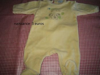 pyjama mixte  taille naissance