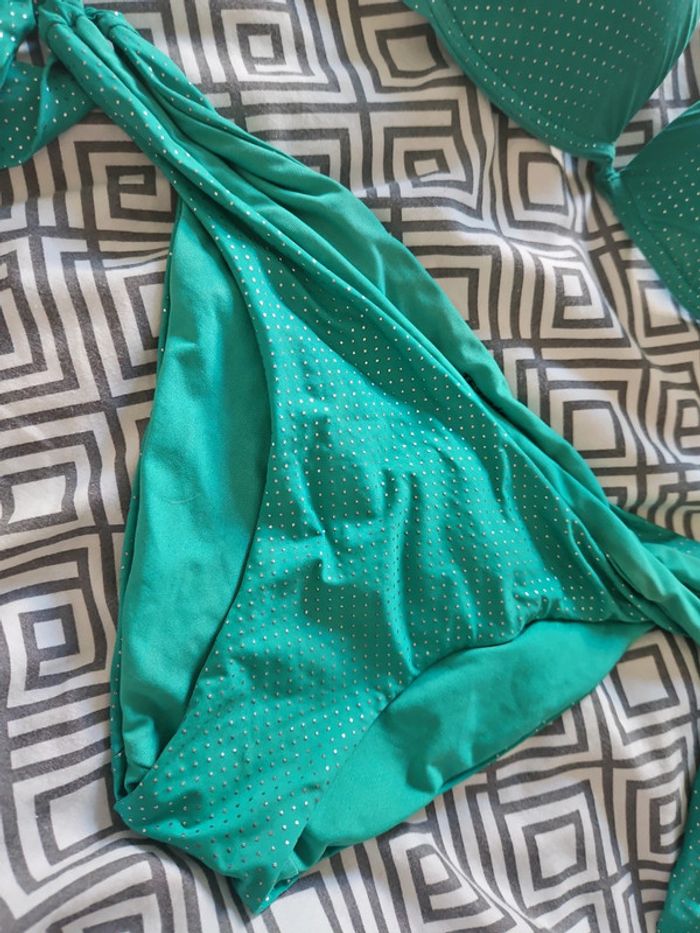 Ensemble bikini tezenis vert argenté - photo numéro 2