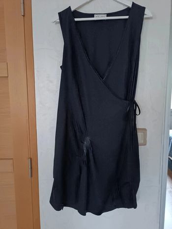 Robe mi longue portefeuille noire
