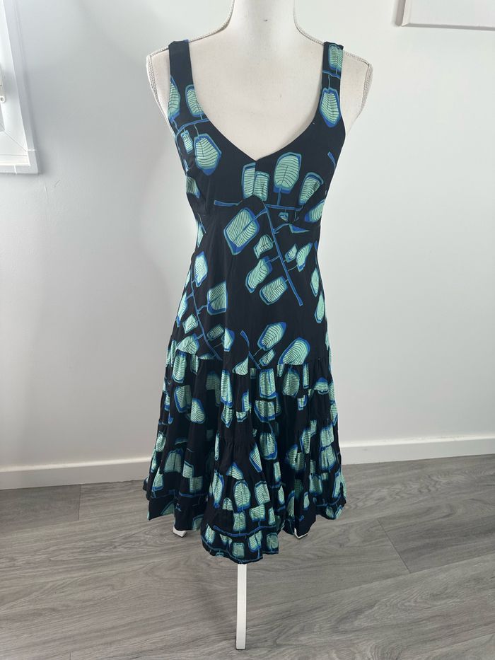 Robe pin-up noire et bleue Aller Simplement T36/38 S/M