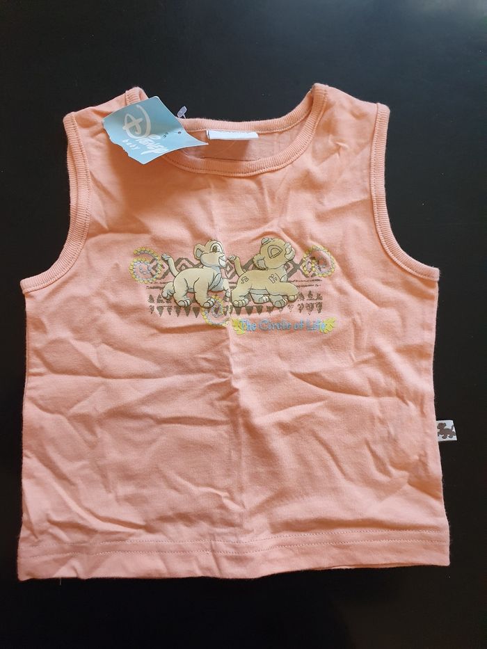 Tee-shirt débardeur bébé garçon 6 mois Disney neuf avec étiquette