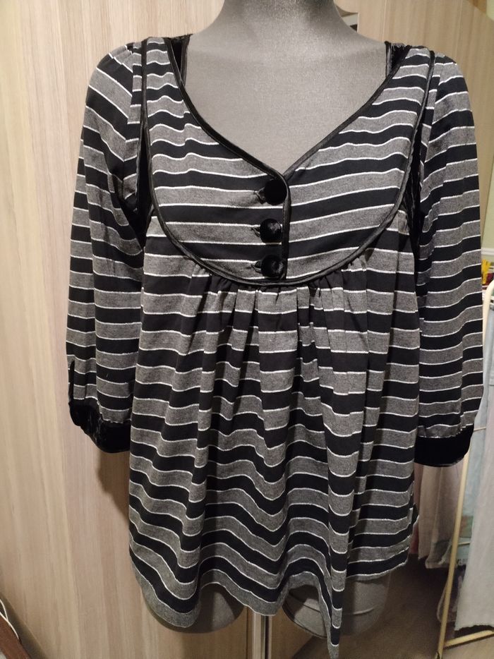 Blouse ample manches 3 /4 taille 38 /40