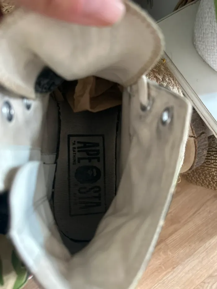 BAPE x Converse Shark Trainers in green camo pointure 11us - photo numéro 7