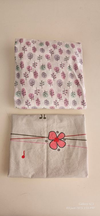 Drap housse + taie d'oreiller