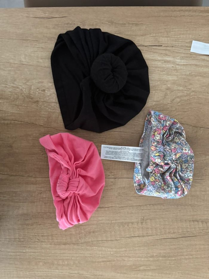 Lot de 3 bonnet bébé
