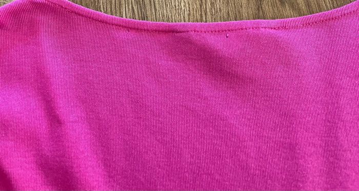 T.shirt manches courtes col V fuschia Lauren Ralph Lauren (logo brodé), femme, taille L - photo numéro 6