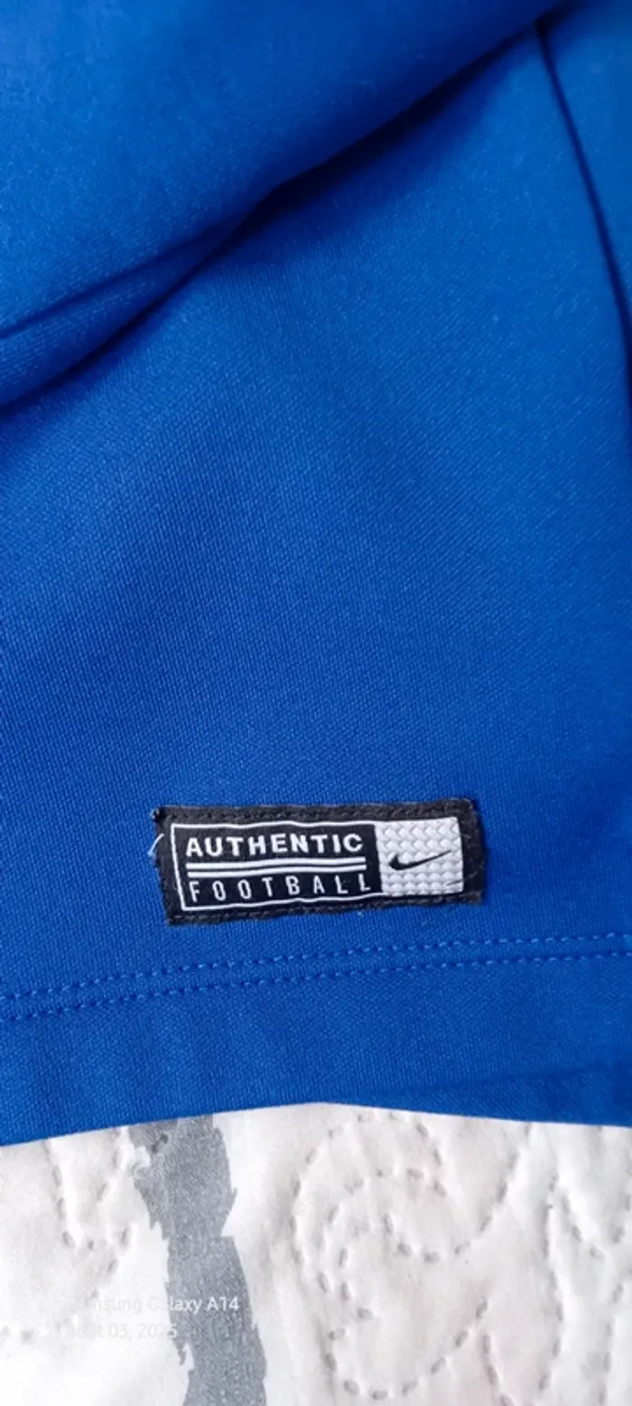 Sweat col zippé manches longues football As Roma nike bleu garçon 10/12 ans nike - photo numéro 12