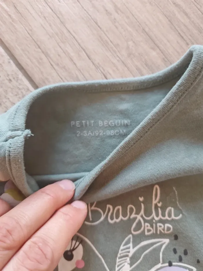 Ensemble d'été kaki Petit Béguin taille 2/3 ans - photo numéro 5