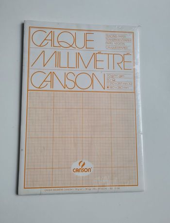 Carnet papier calque millimétré A4 Canson NEUF