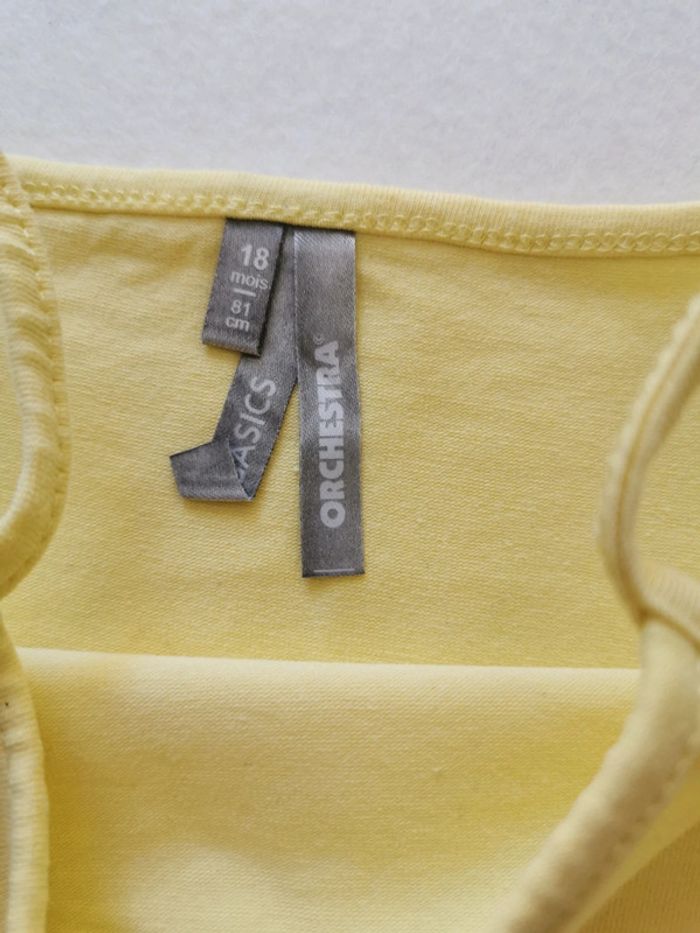 Débardeur jaune uni fines bretelles Orchestra 18 Mois - photo numéro 3