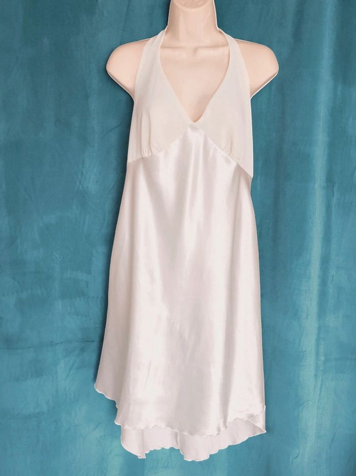 Nuisette dos nu blanc ivoire satin / B Sexy Lingerie & Fashion - 42/XL - photo numéro 4
