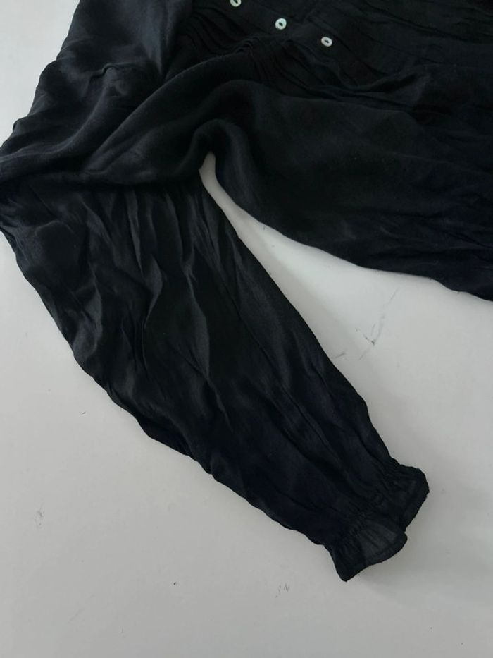 Haut noir froncé à manches 3/4 – Taille S - photo numéro 7