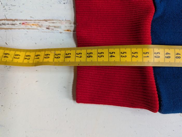 Veste vintage à capuche - Bleu et rouge - Fermeture éclair Talon - photo numéro 12