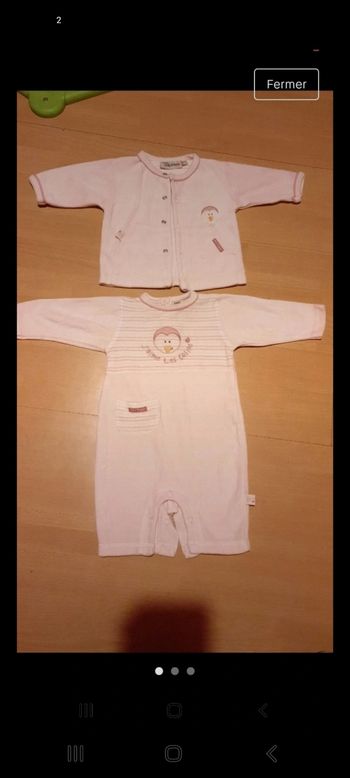 Ensemble veste + grenouillère 3 mois