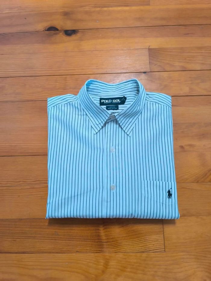 Chemise à rayures - Ralph Lauren Polo Golf - Davis - Logo brodé noir - Noir, blanc - Taille XL - photo numéro 2