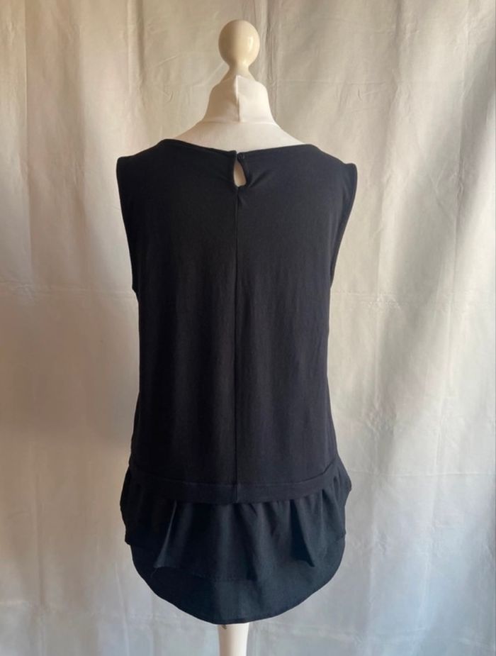Tunique débardeur noire bas volanté Yessica taille 36 / S - photo numéro 4
