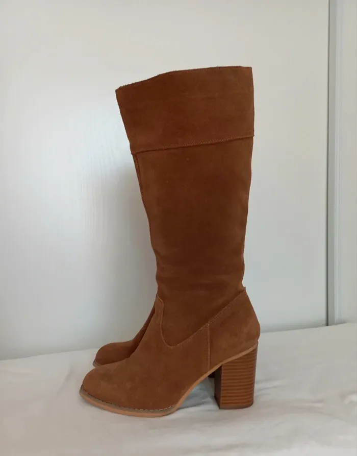 Bottes hautes camel - Naf Naf - taille 39 - photo numéro 3