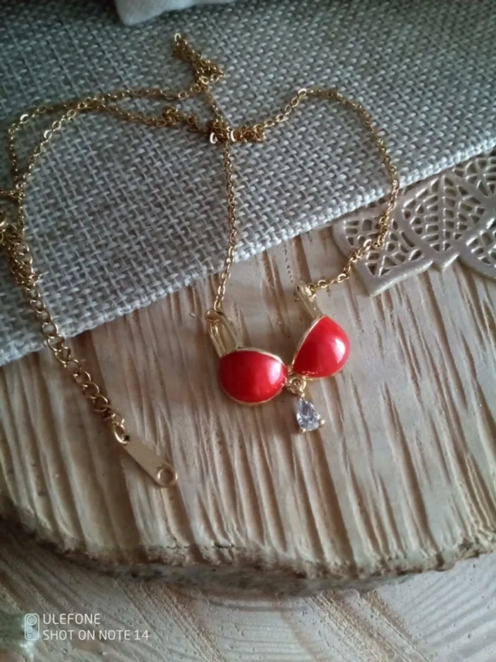 Collier haut de bikini rouge - photo numéro 2