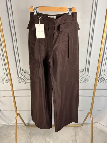 Pantalon large tressé Marron T1 / S neuf