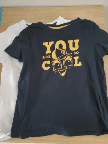 Lot 2 t shirts manches courtes kiabi 4 ans