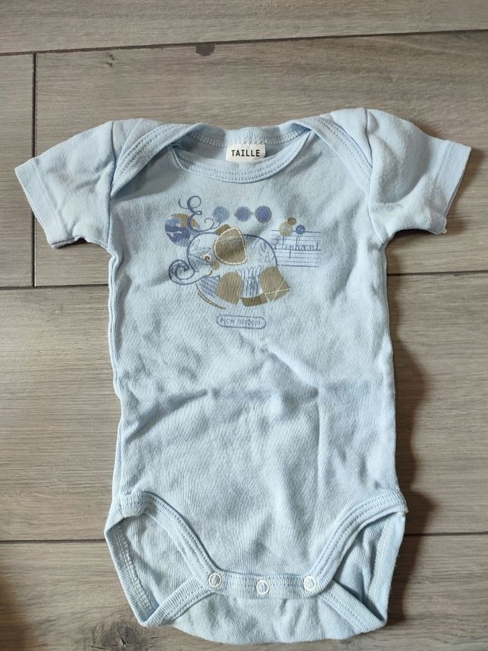 Bodies bleu éléphant manches courtes