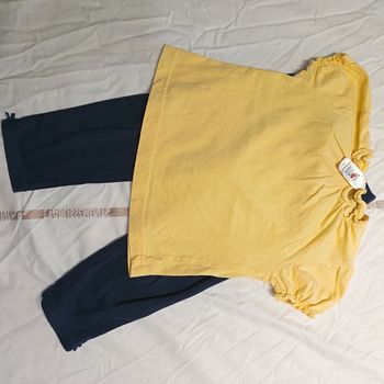 leggin jacadi + tee shirt baby 18 mois réf 544 A1