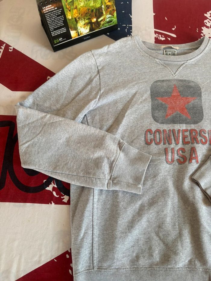 Sweat Converse gris made in italy taille - photo numéro 5
